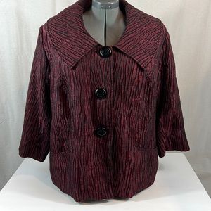Lane Bryant Plus Size Womens Sz 22 Button Front 3/4 sleeve Dressy Jacket